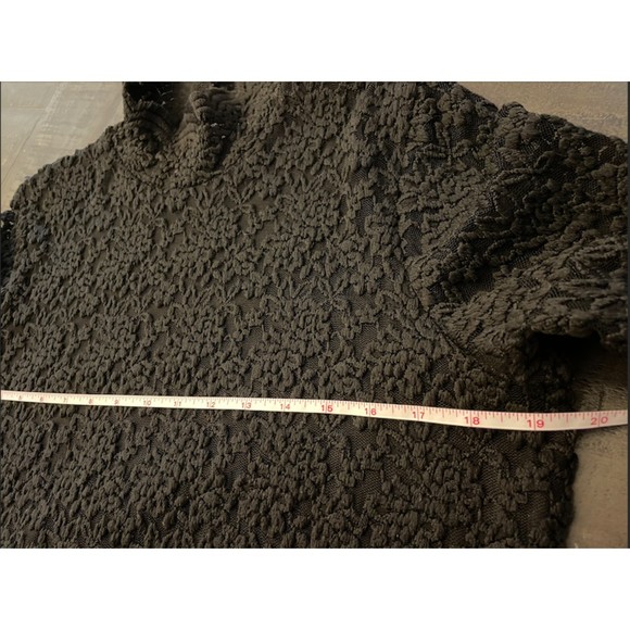 Coldwater Creek High Neck Lace Long Sleeve Scalloped Top - Sz M - Picture 10 of 14